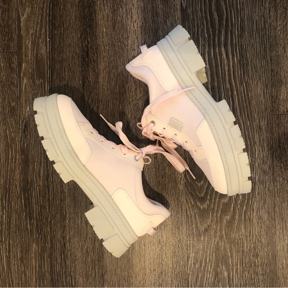 UGG ASHTON HYBRID ROSY BEIGE BLOCK PLATFORM SHOES, WOMEN US 9/ EUR 40/ UK 7~NWOB - Picture 2 of 9